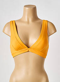 Haut de maillot de bain stretch haut triangles jaune IODUS femme