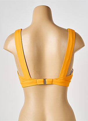 Haut de maillot de bain stretch haut triangles jaune IODUS femme