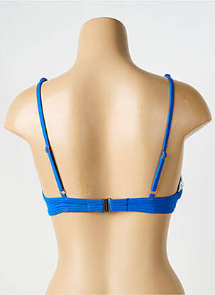 Haut de maillot de bain stretch haut soutien-gorge emboitant bleu IODUS femme