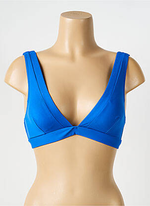 Haut de maillot de bain stretch haut triangles bleu IODUS femme