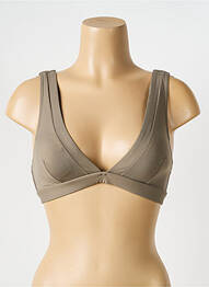 Haut de maillot de bain stretch haut soutien-gorge emboitant vert IODUS femme