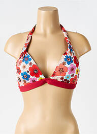 Haut de maillot de bain stretch haut soutien-gorge moulé rouge BIKINI BAR femme
