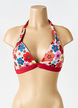 Haut de maillot de bain stretch haut soutien-gorge moulé rouge BIKINI BAR femme