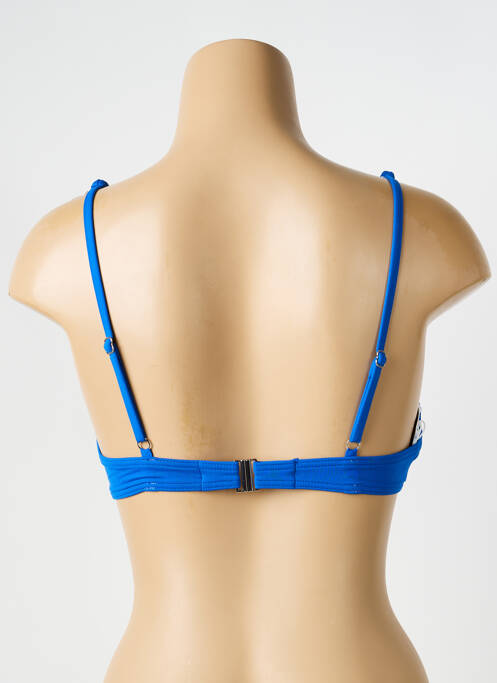 Haut de maillot de bain stretch haut soutien-gorge emboitant bleu IODUS femme