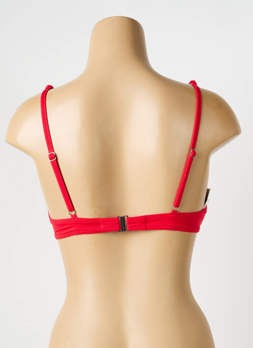 Haut de maillot de bain stretch haut soutien-gorge emboitant rouge IODUS femme