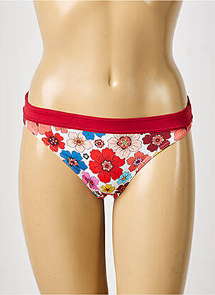 Bas de maillot de bain imprimé fleurs culotte rouge BIKINI BAR femme