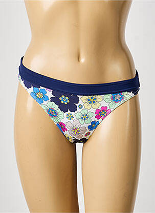 Bas de maillot de bain imprimé fleurs culotte bleu BIKINI BAR femme