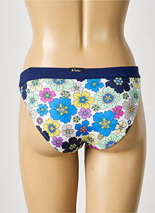 Bas de maillot de bain imprimé fleurs culotte bleu BIKINI BAR femme