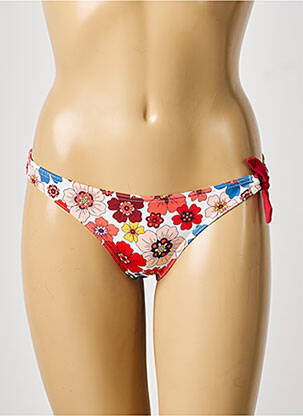 Bas de maillot de bain imprimé fleurs bikini rouge BIKINI BAR femme