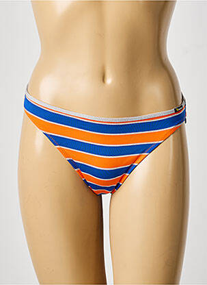 Bas de maillot de bain effet matière satinée culotte orange BIKINI BAR femme