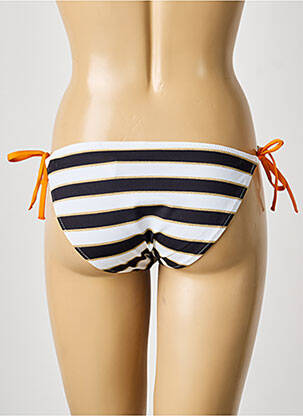 Bas de maillot de bain effet matière satinée bikini noir BIKINI BAR femme