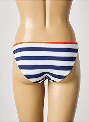 Bas de maillot de bain effet matière satinée culotte bleu BIKINI BAR femme