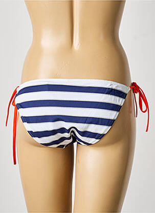 Bas de maillot de bain effet matière satinée bikini bleu BIKINI BAR femme