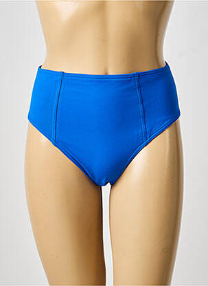 Bas de maillot de bain effet matière satinée culotte bleu clair IODUS femme