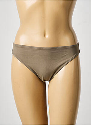 Bas de maillot de bain tissage satiné culotte vert IODUS femme