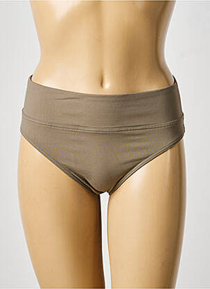 Bas de maillot de bain tissage satiné vert IODUS femme
