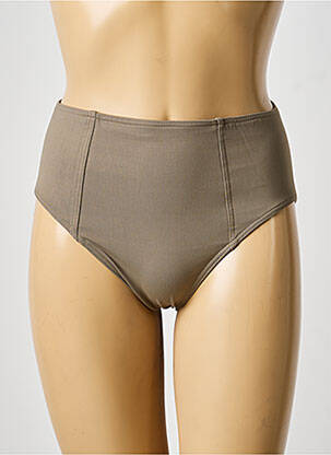 Bas de maillot de bain tissage satiné culotte vert IODUS femme