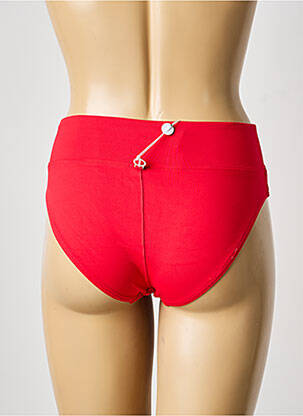 Bas de maillot de bain tissage satiné culotte rouge IODUS femme