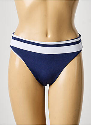 Bas de maillot de bain tissage satiné culotte bleu IODUS femme