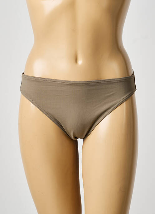 Bas de maillot de bain tissage satiné culotte vert IODUS femme