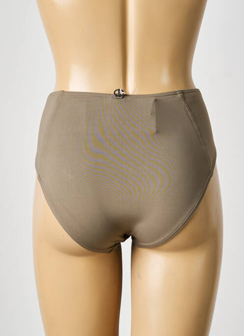 Bas de maillot de bain tissage satiné culotte vert IODUS femme