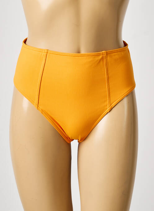 Bas de maillot de bain tissage satiné culotte orange IODUS femme