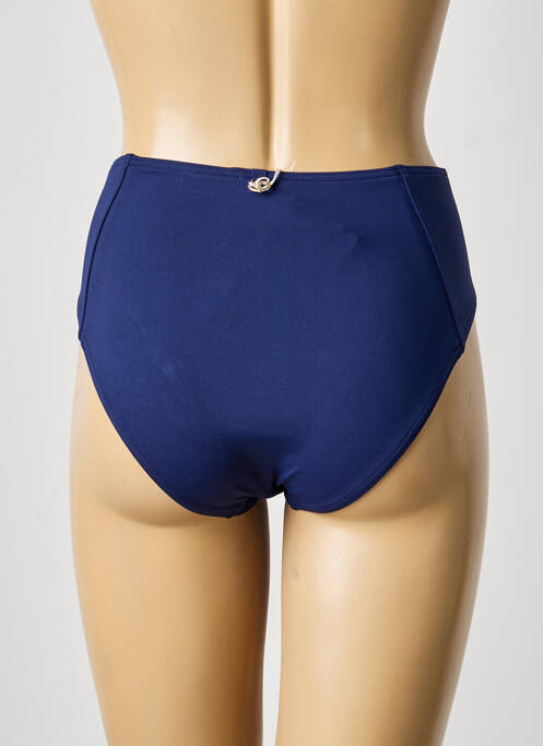 Bas de maillot de bain effet matière satinée culotte bleu IODUS femme