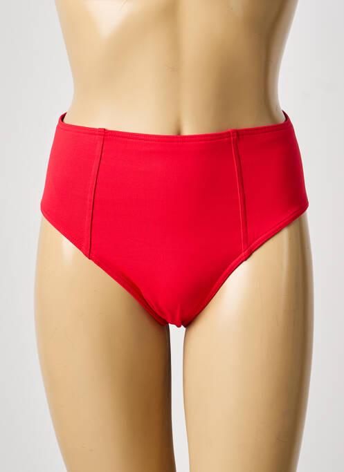 Bas de maillot de bain tissage satiné culotte rouge IODUS femme