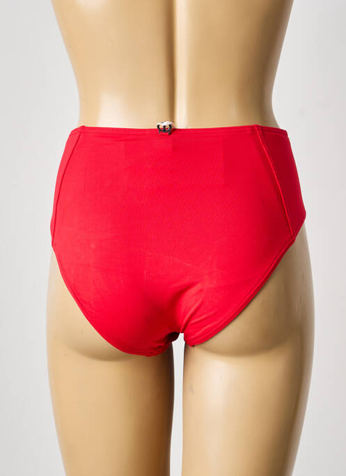 Bas de maillot de bain tissage satiné culotte rouge IODUS femme