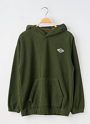 Sweat-shirt à capuche poches manches longues vert LA REDOUTE fille