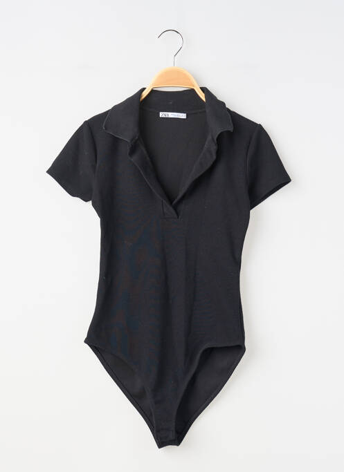 Body stretch manches courtes noir ZARA femme