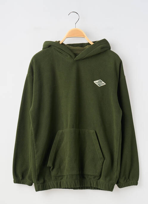 Sweat-shirt à capuche poches manches longues vert LA REDOUTE fille