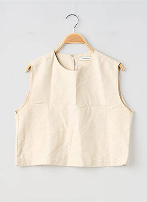 Top sans manche sans manche beige SUUD COLLECTION femme
