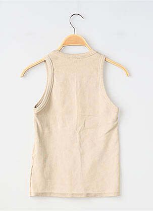 Débardeur tissage côtelé sans manche beige MASSIMO DUTTI femme