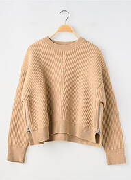 Pull col rond manches longues beige ACNE STUDIOS femme