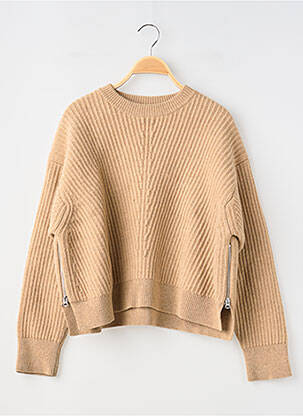 Pull col rond manches longues beige ACNE STUDIOS femme
