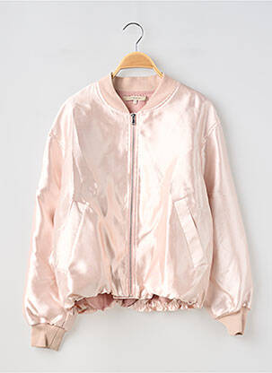Blouson col v rose LA FEE MARABOUTEE femme