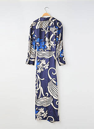 Robe longue imprimé fantaisie manches 3/4 bleu ZARA femme
