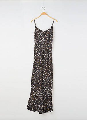 Robe longue coupe cintrée fines bretelles noir MASSIMO DUTTI femme