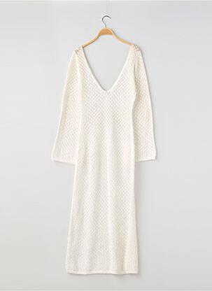 Robe longue manches longues manches longues beige COMMENSE femme
