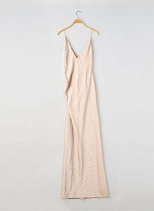 Robe longue fines bretelles fines bretelles beige ASOS femme