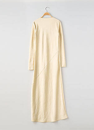 Robe longue manches longues manches longues beige MASSIMO DUTTI femme