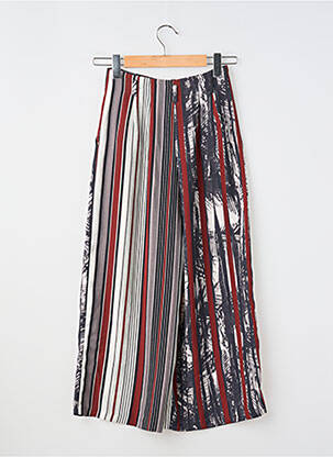 Pantalon large fermeture zippée sous rabat boutonné taille normale rouge SISLEY femme