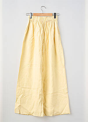 Pantalon large tissage crêpe taille haute jaune ELCE SWIM femme
