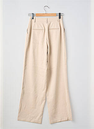 Pantalon large tissage popeline taille haute beige NA-KD femme