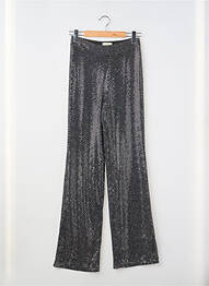 Pantalon droit taille haute taille haute noir PLUME femme