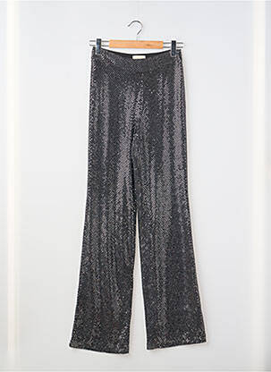 Pantalon droit taille haute taille haute noir PLUME femme