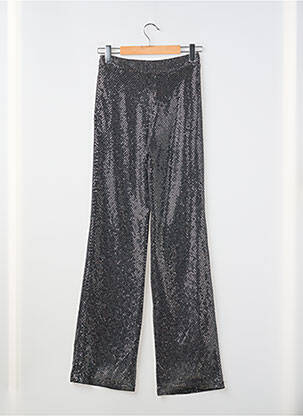 Pantalon droit taille haute taille haute noir PLUME femme