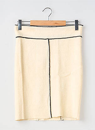 Jupe mi-longue fermeture zip latéral beige EMPORIO ARMANI femme