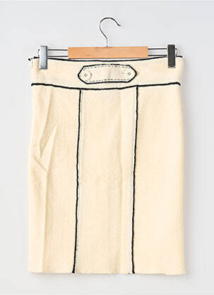Jupe mi-longue fermeture zip latéral beige EMPORIO ARMANI femme